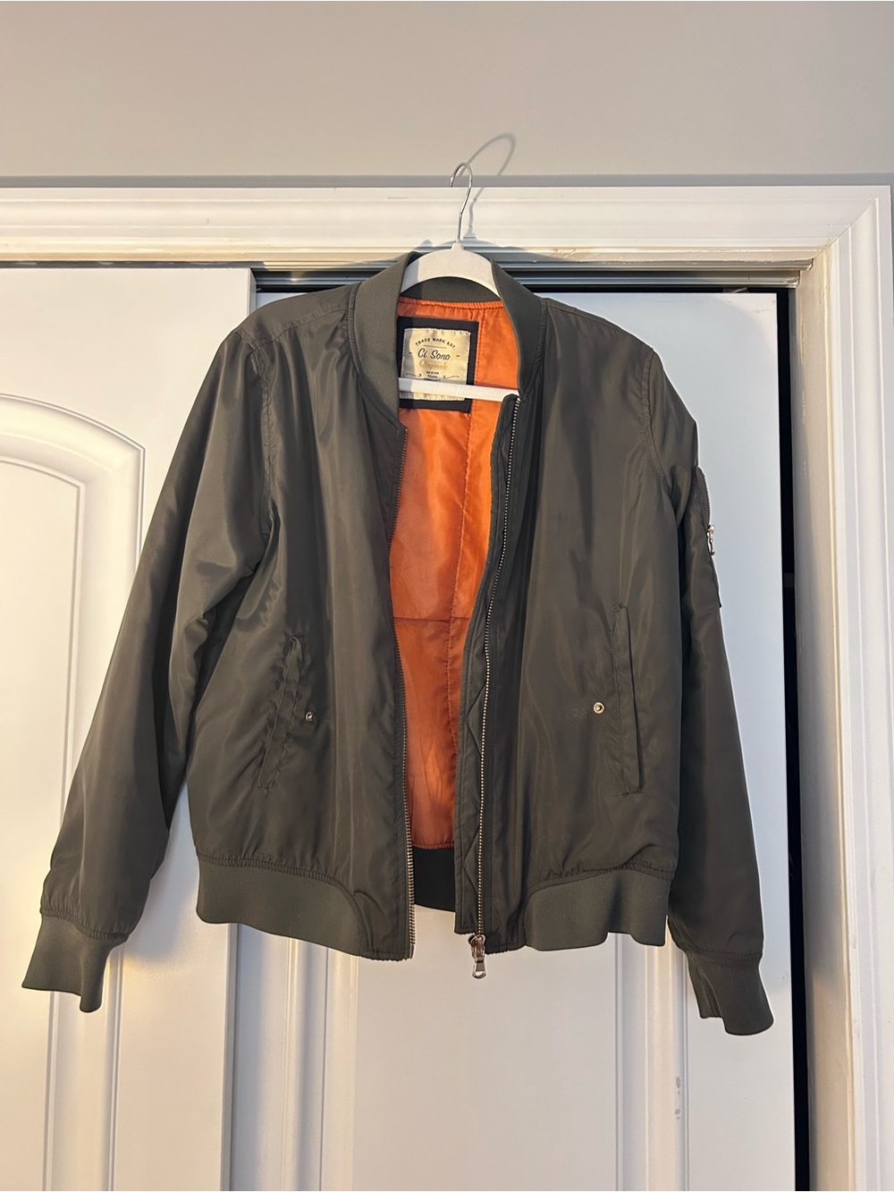 Ci Sono Olive Green Bomber Jacket